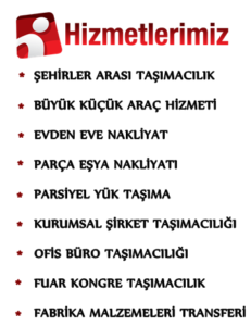 Hizmetlerimiz etlik nakliyat firmaları